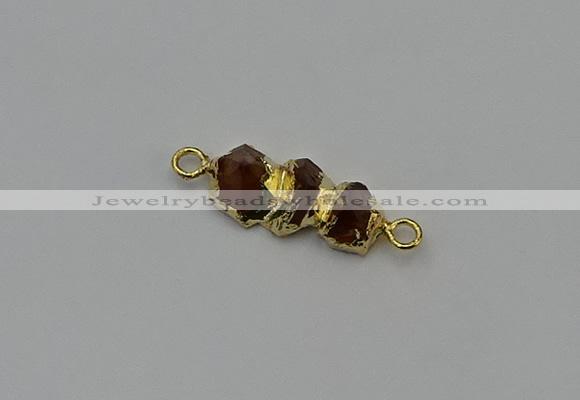 NGC5059 10*25mm - 10*35mm freeform citrine gemstone connectors