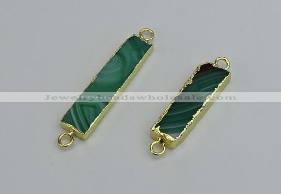 NGC5070 8*35mm - 10*40mm rectangle agate gemstone connectors