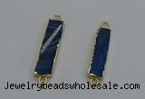 NGC5071 8*35mm - 10*40mm rectangle agate gemstone connectors