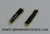 NGC5072 8*35mm - 10*40mm rectangle agate gemstone connectors