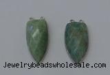 NGC5146 16*35mm - 18*40mm arrowhead amazonite connectors