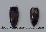 NGC5149 16*35mm - 18*40mm arrowhead amethyst connectors