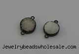 NGC5180 15mm - 16mm coin druzy agate gemstone connectors