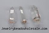 NGC540 10*35mm - 12*45mm faceted nuggets white crystal connectors