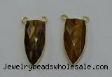 NGC5412 16*35mm - 18*40mm arrowhead yellow tiger eye connectors