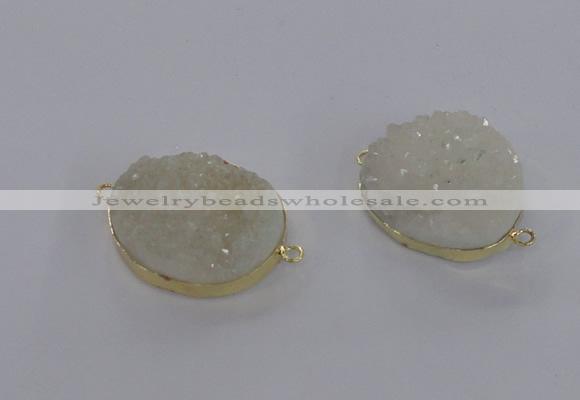 NGC560 18*25mm - 25*30mm freeform druzy agate connectors wholesale