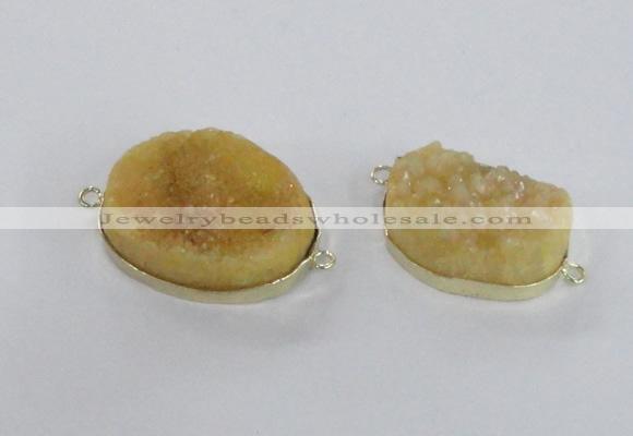 NGC561 18*25mm - 25*30mm freeform druzy agate connectors wholesale