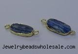 NGC5667 12*22mm - 14*24mm oval blue kyanite connectors