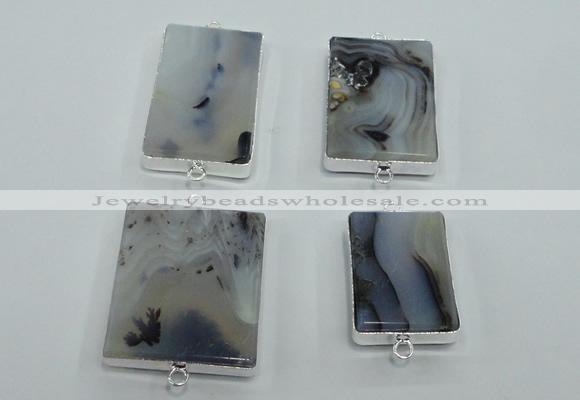 NGC57 20*30mm - 30*40mm freeform agate connectors