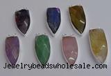 NGC5735 15*35mm - 16*45mm arrowhead mixed gemstone connectors