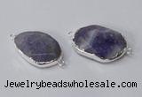 NGC576 18*25mm - 22*30mm freeform agate gemstone connectors