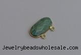 NGC5818 13*25mm faceted oval amazonite connectors wholesale