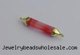 NGC5946 8*40mm tube cherry quartz connectors wholesale