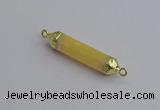 NGC5947 8*40mm tube yellow lace calcite connectors wholesale