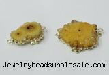 NGC601 15*20mm - 30*35mm freeform druzy agate connectors wholesale