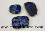 NGC628 30*40mm - 35*45mm freeform lapis lazuli connectors wholesale