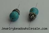 NGC6613 12*22mm - 13*20mm teardrop turquoise connectors wholesale