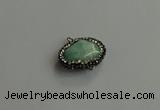 NGC6658 18*25mm faceted freeform amazonite connectors