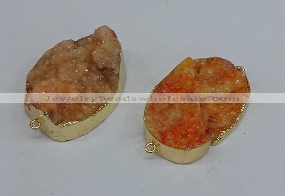 NGC8001 30*40mm - 35*45mm freeform druzy agate connectors