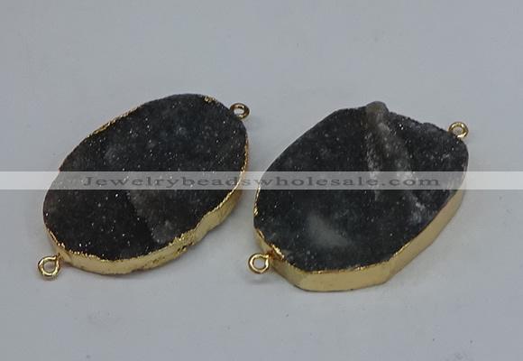 NGC8007 30*40mm - 35*45mm freeform druzy agate connectors