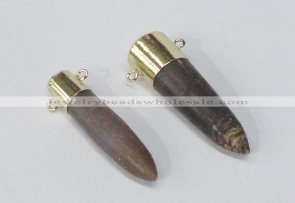 NGC994 10*40mm – 15*50mm bullet agate gemstone connectors