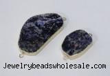 NGC995 20*30mm – 30*40mm freeform sodalite gemstone connectors