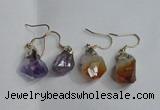 NGE10 13*18mm - 15*20mm nuggets amethyst & citrine earrings wholesale