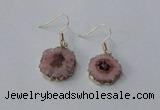 NGE123 8*12mm - 12*16mm freeform druzy agate gemstone earrings