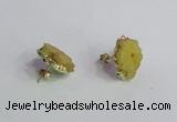 NGE139 12*14mm - 15*18mm freeform druzy agate gemstone earrings