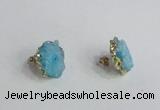 NGE142 12*14mm - 15*18mm freeform druzy agate gemstone earrings