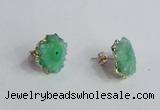 NGE143 12*14mm - 15*18mm freeform druzy agate gemstone earrings