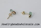 NGE148 4*6mm - 5*8mm freeform fluorite gemstone earrings