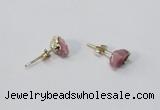 NGE149 4*6mm - 5*8mm freeform tourmaline gemstone earrings