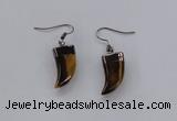 NGE153 11*20mm – 11*22mm oxhorn tiger eye gemstone earrings