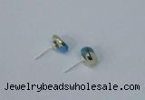 NGE163 4*6mm – 5*8mm freeform turquoise gemstone earrings