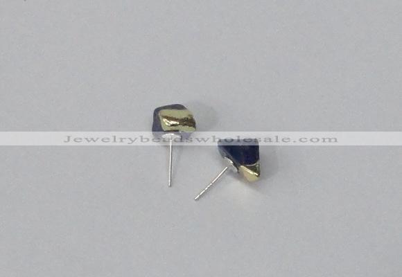 NGE165 4*6mm – 5*8mm freeform lapis lazuli gemstone earrings