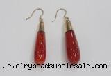 NGE19 10*40mm teardrop agate gemstone earrings wholesale