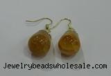 NGE234 15*20mm teardrop agate gemstone earrings wholesale