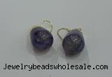 NGE235 15*20mm teardrop agate gemstone earrings wholesale