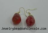 NGE236 15*20mm teardrop agate gemstone earrings wholesale