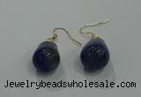 NGE237 15*20mm teardrop agate gemstone earrings wholesale