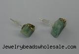 NGE310 6*8mm - 8*10mm nuggets amazonite earrings wholesale