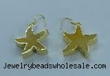 NGE390 20mm - 22mm starfish druzy agate earrings wholesale