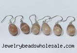 NGE412 10*14mm teardrop moonstone earrings wholesale