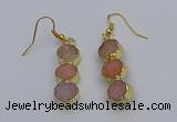 NGE5042 10*30mm - 10*32mm druzy agate gemstone earrings wholesale