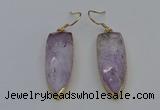 NGE5052 12*35mm - 15*40mm arrowhead amethyst pendants wholesale