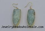 NGE5060 12*35mm - 15*40mm arrowhead amazonite pendants wholeasle