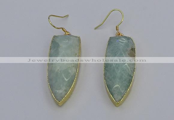 NGE5060 12*35mm - 15*40mm arrowhead amazonite pendants wholeasle