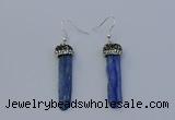 NGE5100 10*35mm - 15*45mm freeform blue kyanite earrings