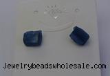 NGE5107 6*10mm nuggets blue kyanite earrings wholesale